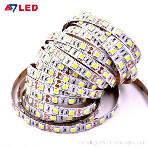 Adled Light ce rohs approved 12v 5050 60leds/m flexible led strip for mirror showcase